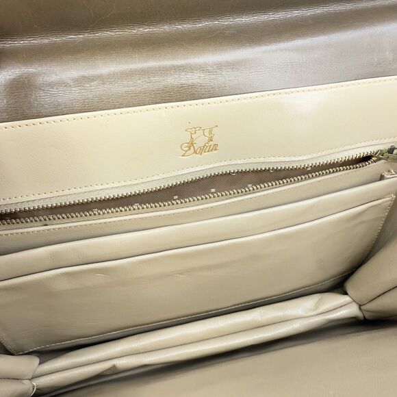 Vintage 1950s Dafar Brown Leather Handbag Purse - Picture 7 of 15